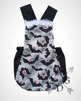 Christmas Bats Overall Romper