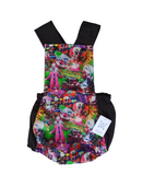 Pink Scary Clowns Overall Romper
