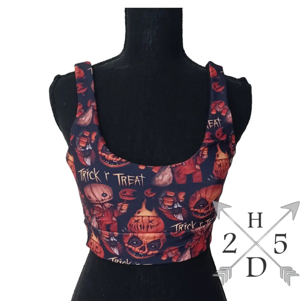 Trick or Treat Halloween Crop Top Tank