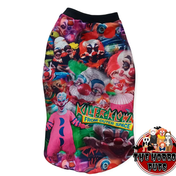 Horror Pups Tee - Pink Scary Clowns