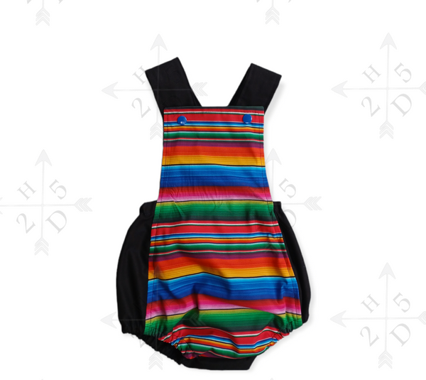 Serape Overall Romper