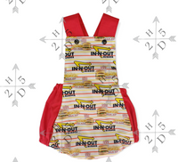 Burger & Fries Overall Romper