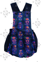 Neon Monsters Overall Romper