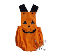 Jack O'Lantern Overall Romper