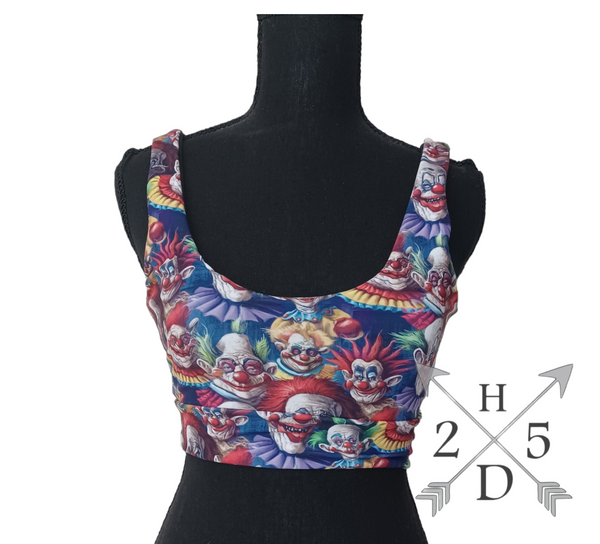 Scary Clowns Crop Top Tank