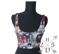 Horror Characters Crop Top Tank